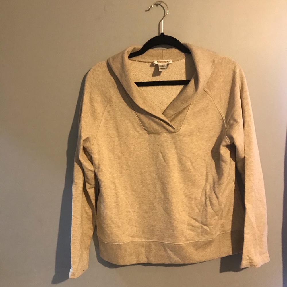 Talbots cream pullover sweater with pockets medium